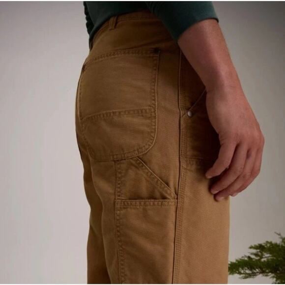 Alpine Design Utility Pants Mens 34 X 30 Brown Khaki 100% ORGANIC Cotton Relaxed - Picture 3 of 13